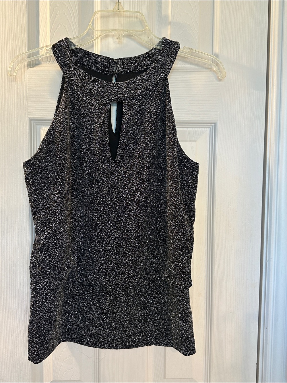 Sleeveless Sparkle Keyhole Tank Top WHBM